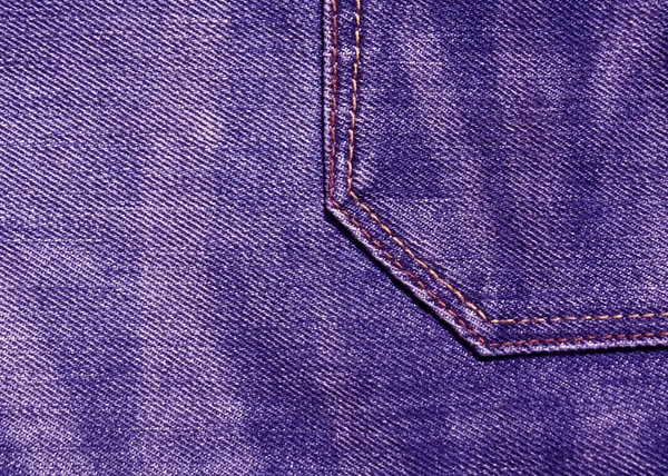 Purple denim pants with pocket — Stock Photo, Image