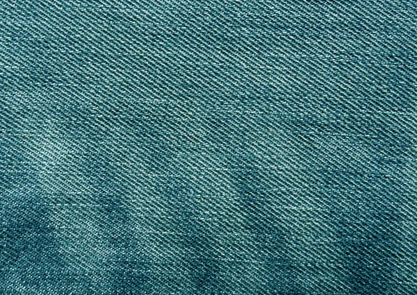 Cyaan kleur jeans doek textuur. — Stockfoto