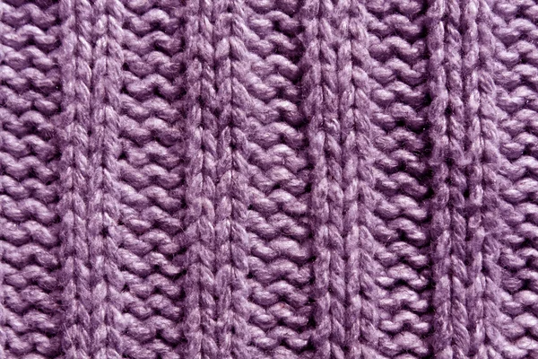 Abstracte magenta breien textuur close-up. — Stockfoto