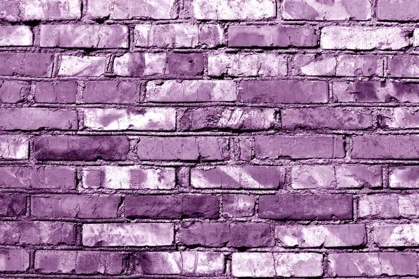 Grungy purple toned  brick wall texture. — Stock Photo, Image