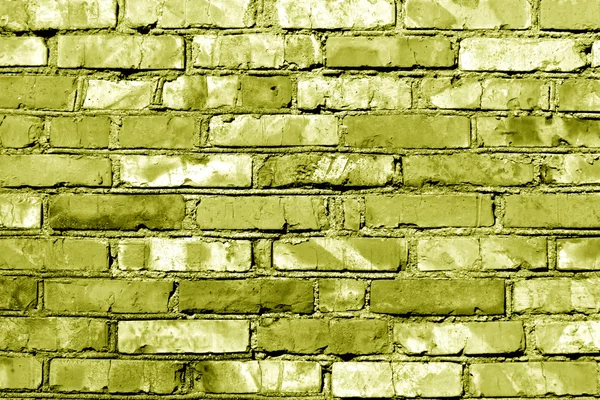 Grungy yellow toned brick wall texture. — Stock Photo, Image
