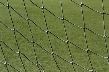 Futbol net ve yeşil alan. 