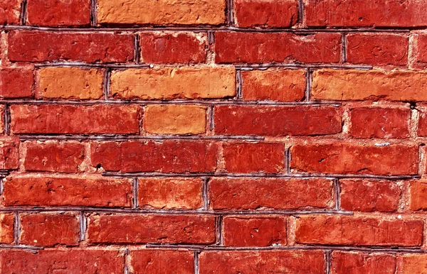 Superficie de pared de ladrillo rojo envejecido . — Foto de Stock