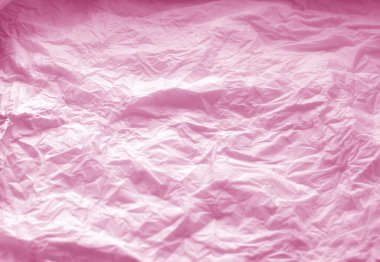 Pembe renkli buruşuk kağıt arka plan. Tasarım ve fikirler için soyut doku.
