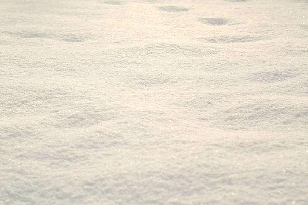 Nieve Blanca Cerrar Textura Con Efecto Difuminado Fondo Estacional Vista — Foto de Stock