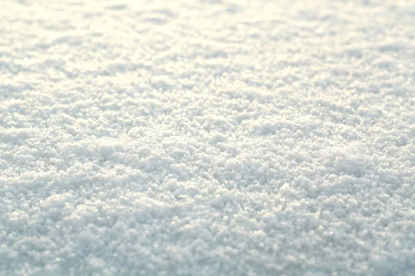 Nieve Blanca Cerrar Textura Con Efecto Difuminado Fondo Estacional Vista —  Fotos de Stock