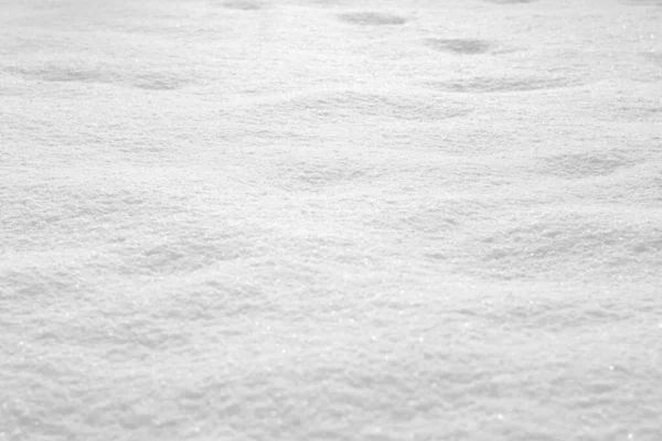 White Snow Close Texture Blur Effect Seasonal Background View — Stock Photo, Image