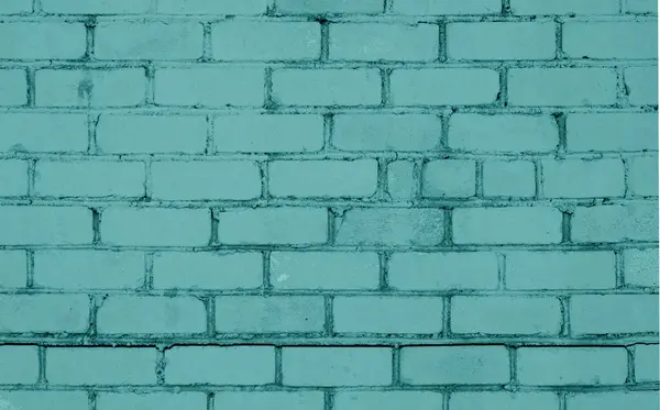 Modèle Mur Briques Avec Effet Flou Dans Ton Cyan Contexte — Photo
