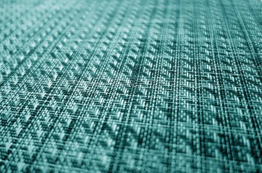 Cyan tonunda bulanık efektli plastik kaplama deseni. Tasarım için soyut arkaplan ve doku.