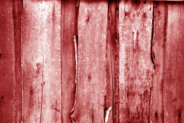 Wall Made Uncutted Weathered Wood Boards Red Tone Abstract Background — Stock Photo, Image