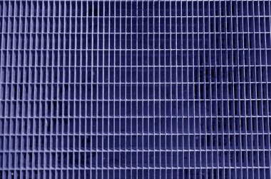 Metal şablon mavi tonda. Tasarım için soyut mimari arkaplan ve doku.