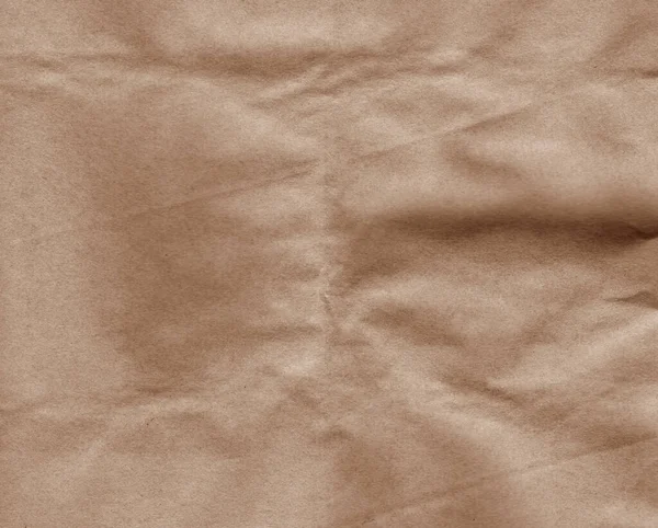 Papier Froissé Artisanal Pour Fond Dessin Couleur Marron Contexte Texture — Photo