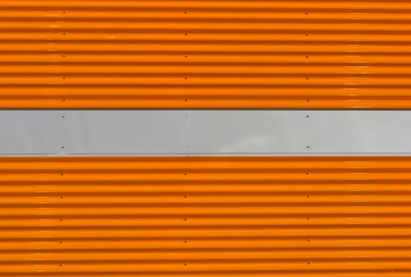 Textura de parede de metal laranja e cinza . — Fotografia de Stock