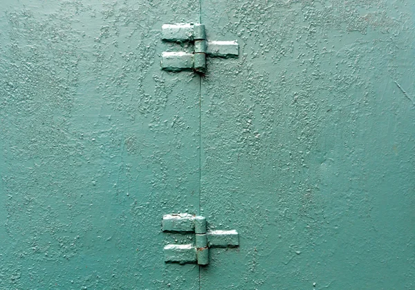 Green pomalowane metalowe ściany tekstura. — Zdjęcie stockowe