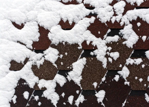 モダンな屋根のテクスチャ上の雪します。. — ストック写真