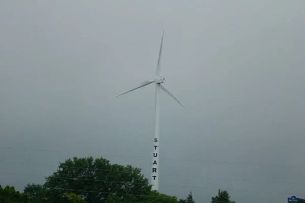 Giant Windmills Cloudy Day Iowa — Stock Photo, Image