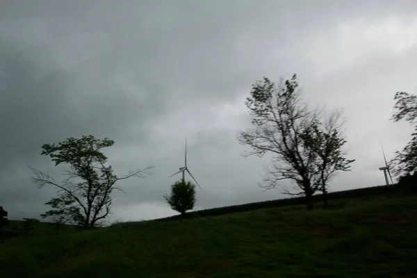 Giant Windmills Cloudy Day Iowa — Stock Photo, Image