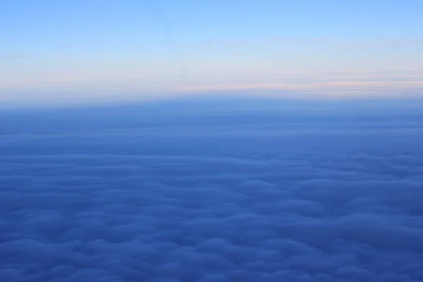 Clouds Manhã Cedo Visto Avião — Fotografia de Stock