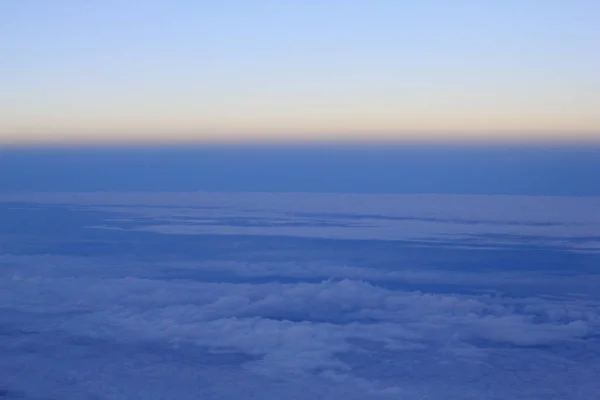 Wolken Frühen Morgen Aus Dem Flugzeug Gesehen — Stockfoto