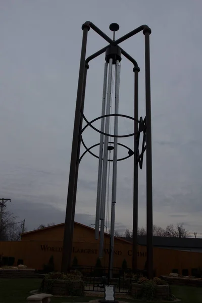 Giant Wind Chime Кейси Иллинойс — стоковое фото