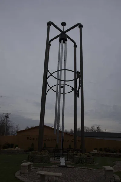 Giant Wind Chime Кейси Иллинойс — стоковое фото