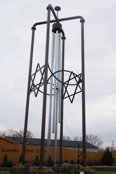 Giant Wind Chime Кейси Иллинойс — стоковое фото