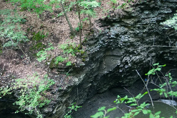 Widok Park Stanowy Buttermilk Falls Ithaca Nowy Jork — Zdjęcie stockowe