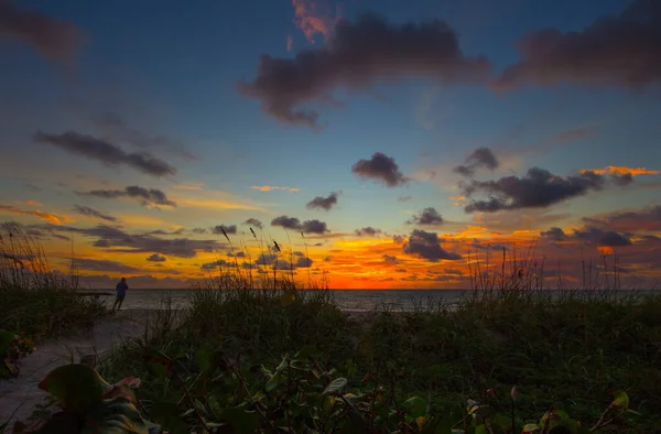 Zonsopgang Jetty Park Fort Pierce Florida — Stockfoto