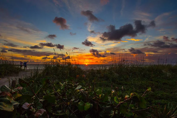 Nascer Sol Jetty Park Fort Pierce Flórida — Fotografia de Stock