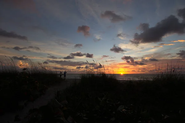 Wschód Słońca Parku Jetty Fort Pierce Floryda — Zdjęcie stockowe