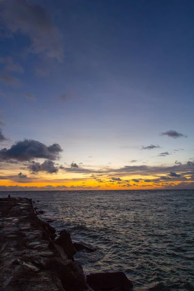 Wschód Słońca Parku Jetty Fort Pierce Floryda — Zdjęcie stockowe