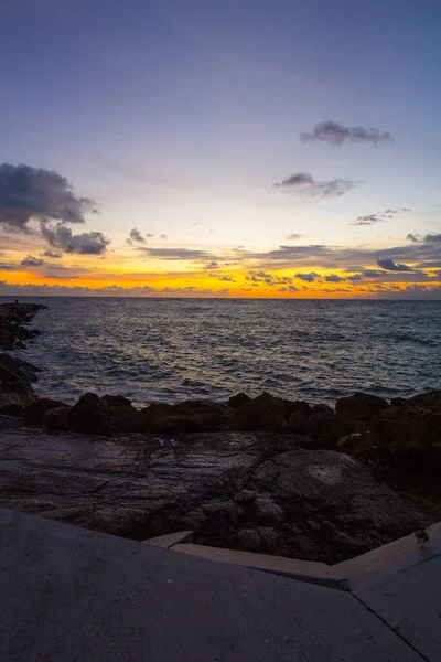 Wschód Słońca Parku Jetty Fort Pierce Floryda — Zdjęcie stockowe