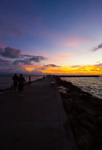 Nascer Sol Jetty Park Fort Pierce Flórida — Fotografia de Stock