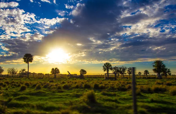 Güney Florida 'daki Ranchland' da Günbatımı