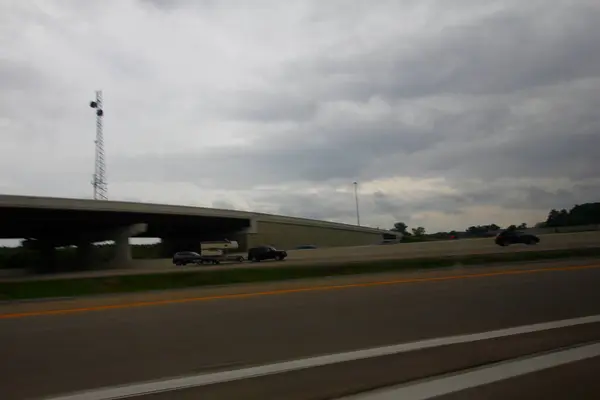 Freeways Cloudy Day Indianapolis Indiana — Stock Photo, Image