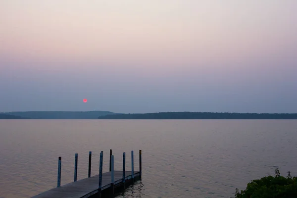 Výhled Elk Lake Okolí Michigan — Stock fotografie