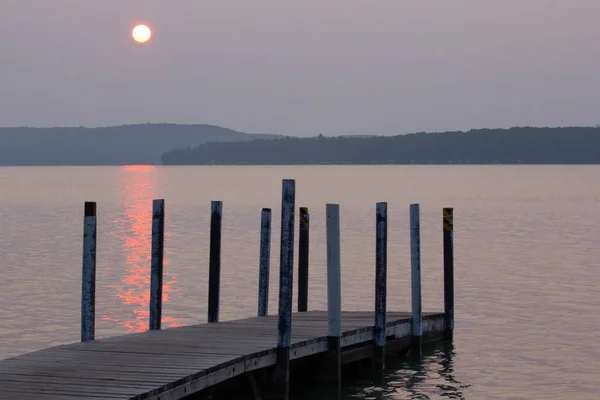 Vues Sur Autour Elk Lake Michigan — Photo