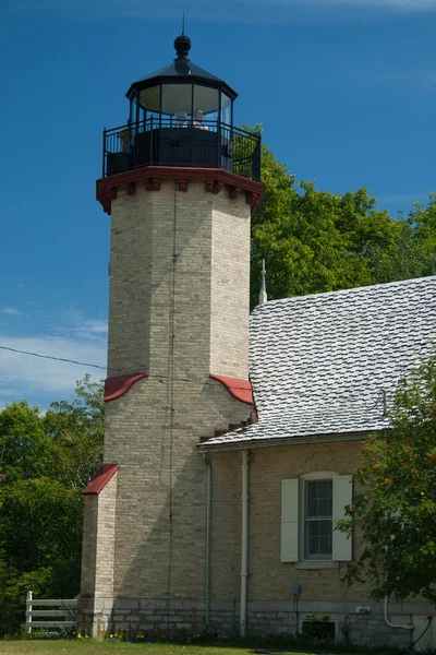 Macgulpin Point Light Stanie Michigan — Zdjęcie stockowe