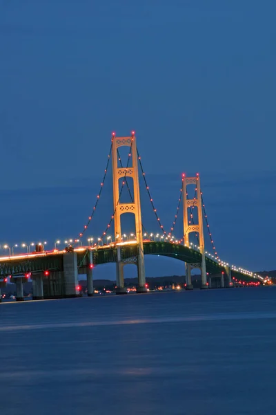 Mackinac Bridge Die Michigan Vervoert — Stockfoto