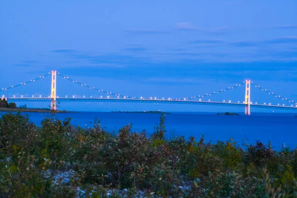 Mackinac Bridge Qui Transporte Dans Michigan — Photo