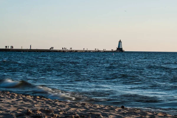 Widok Miasto Muskegon Michigan — Zdjęcie stockowe