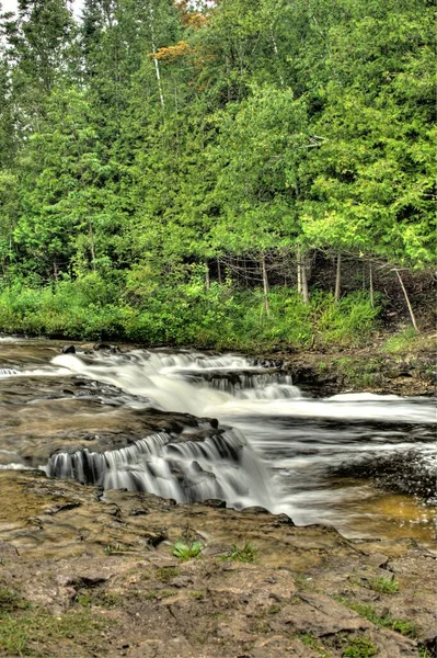 Quedas Oquecoc Península Baixa Michigan — Fotografia de Stock