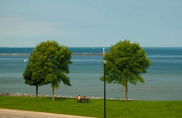 Uitzicht Stad Petoskey Michigan — Stockfoto