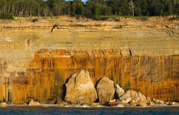 Afgebeeld Rocks National Lakeshore Michigan — Stockfoto