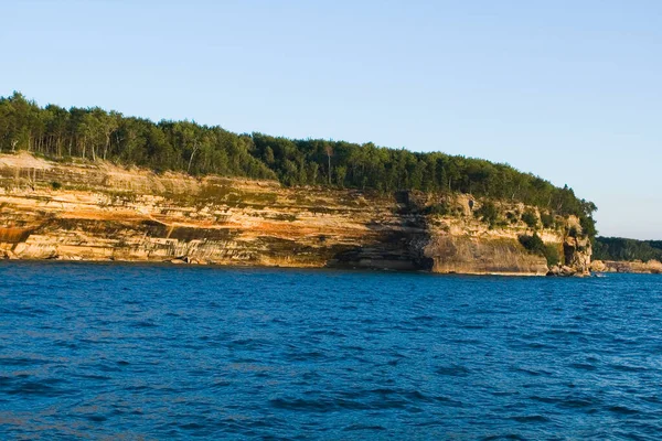 Afgebeeld Rocks National Lakeshore Michigan — Stockfoto