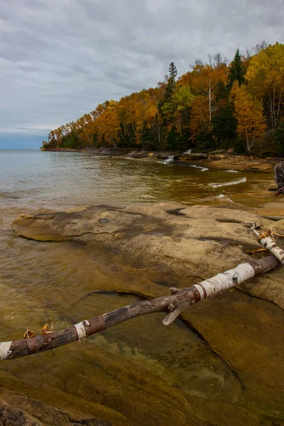 Afgebeeld Rocks National Lakeshore Michigan — Stockfoto