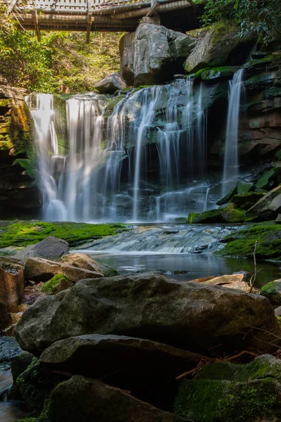 Wodospad Elakala Park Stanowy Blackwater Falls Wirginia Zachodnia — Zdjęcie stockowe