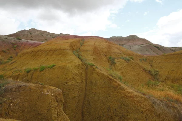 Gele Monden Overzien Badlands National Park Zuid Dakota — Stockfoto