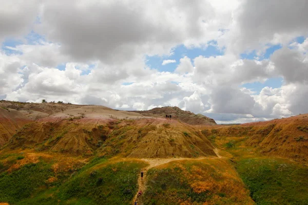 Vue Sur Les Monticules Jaunes Parc National Badlands Dakota Sud — Photo