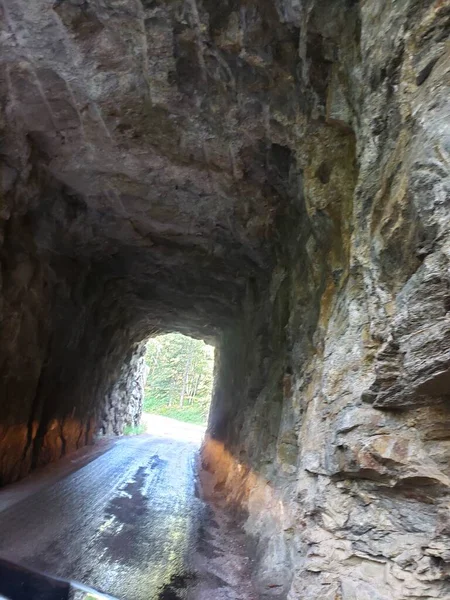 Iron Creek Tunnel Needles Highway Verano Dakota Del Sur — Foto de Stock